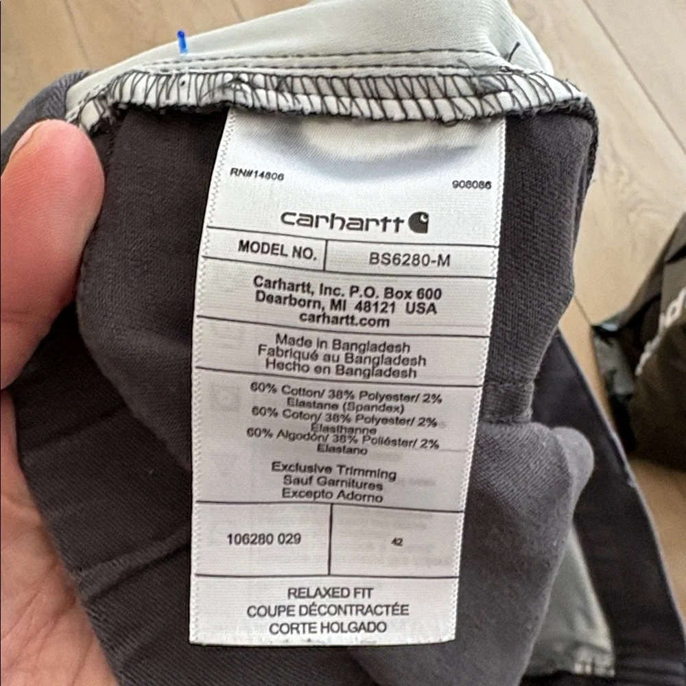 Carhartt Relaxed Fit Work Shorts – Men’s‎ 42 Gray